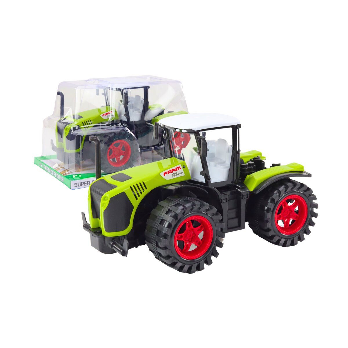 Wisam Spielzeug-Traktor Ackerschlepper, großes, reibungsgetriebenes, grünes