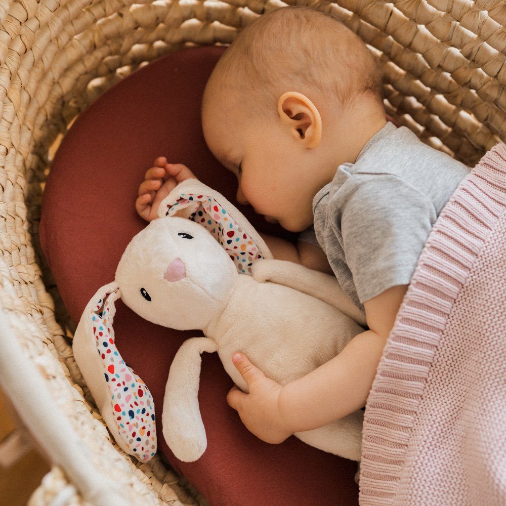 Whisbear Einschlafhilfe für Babys, Beruhigendes rosa Rauschen, Spieluhr Einschlaf- und Durchschlafhilfe Kaninchen