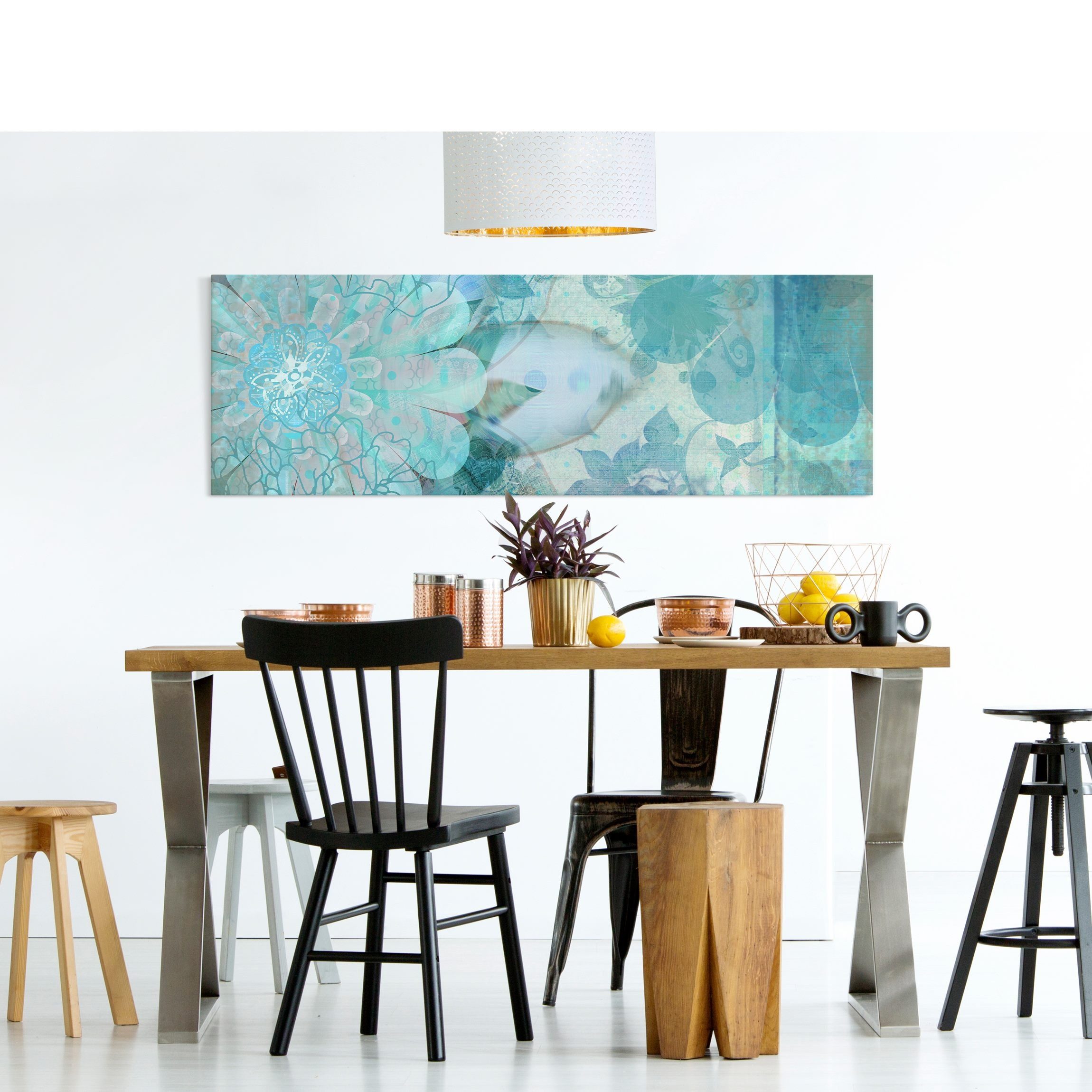 Bilderdepot24 Leinwandbild Blumen Modern floral Natur günstig online kaufen
