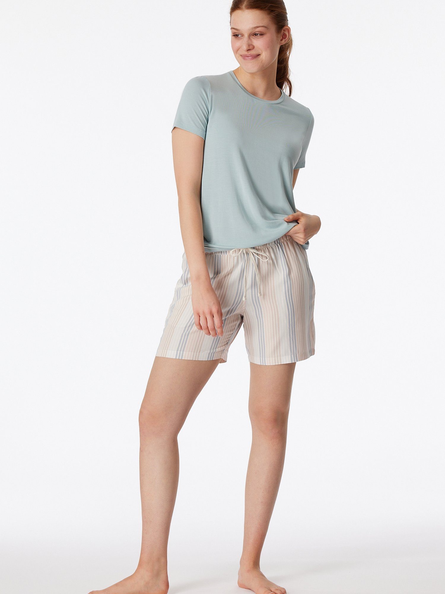 Schiesser Pyjamashorts Mix Relax schlaf-hose pyjama schlafmode