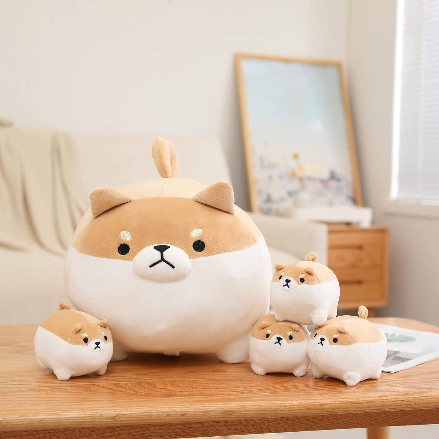 LuxusKollektion Kuscheltier Plüschtier Set Baby Plüsch Bauch Baumwolle Geschenk Kinder Shiba Inu