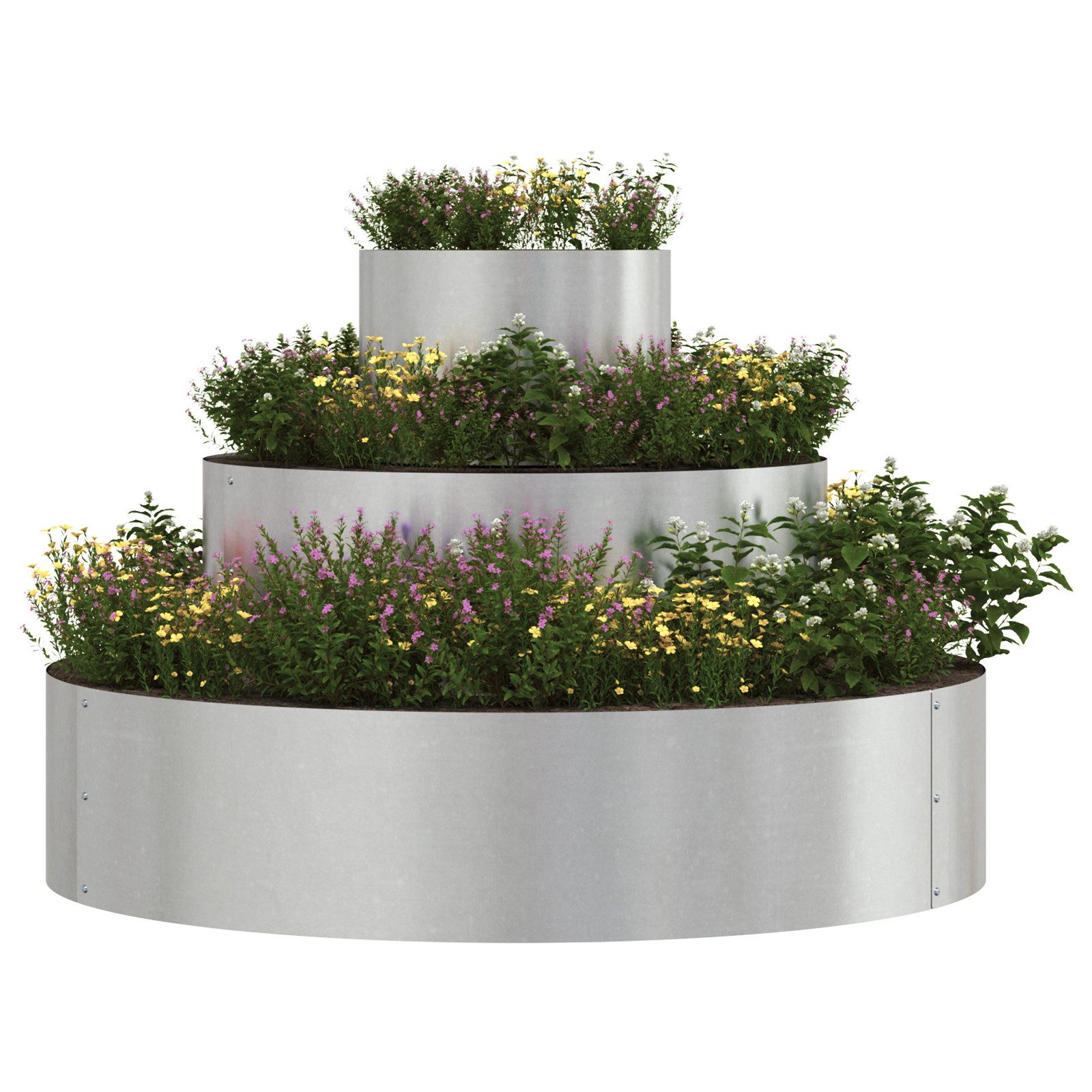 vidaXL Blumentopf Metallpflanzer Edelstahl Groß Langlebig günstig online kaufen