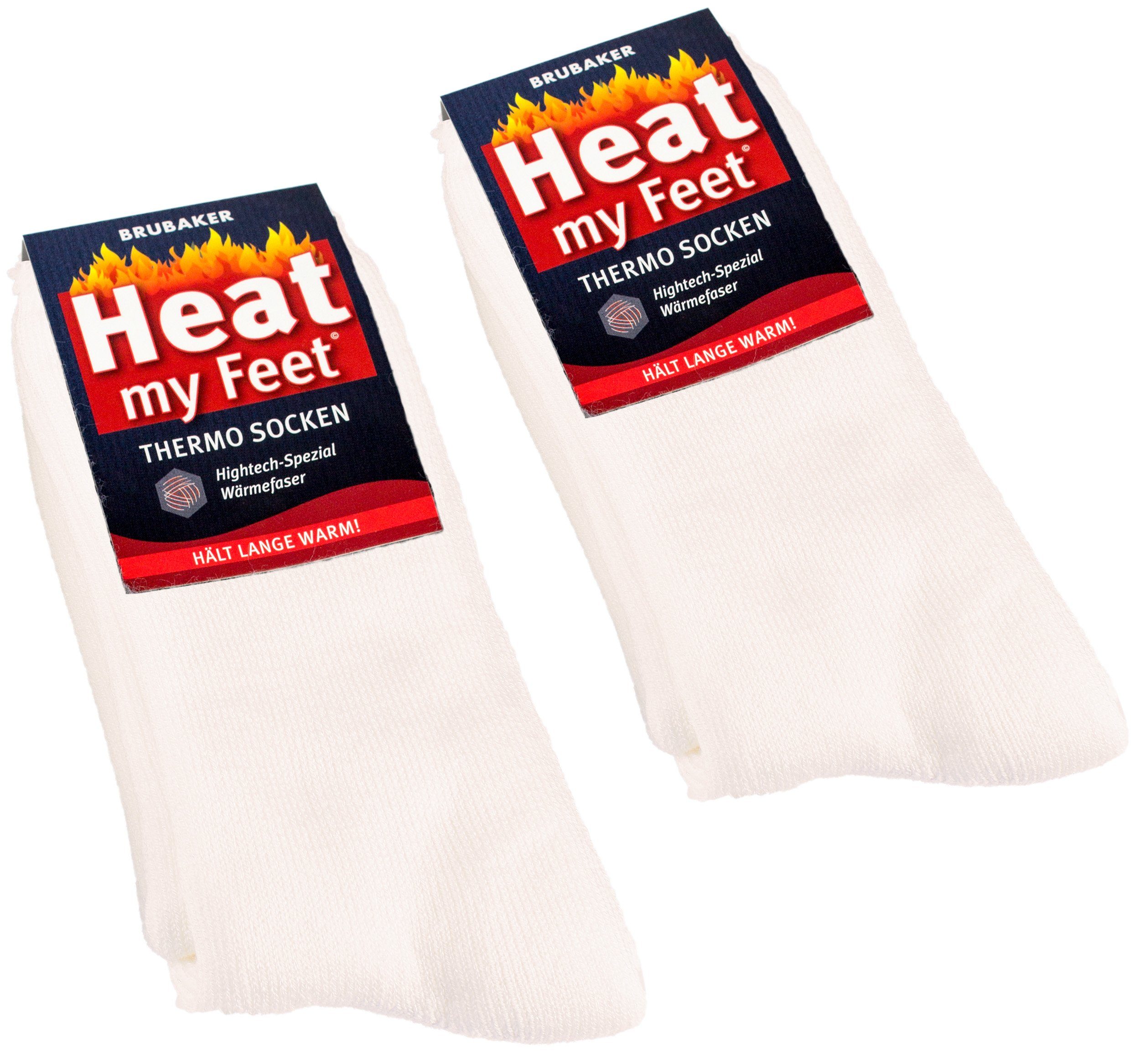 BRUBAKER Thermosocken extra warme Kuschelsocken (Set, 2-Paar, Heat my Feet) Зимние носки für Damen und Herren