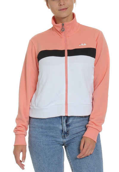 Fila Sweater Fila Sweatjacke Damen SAMAH TRACK JACKET 687611 A808 Lobster Bisque-Bright White-Black