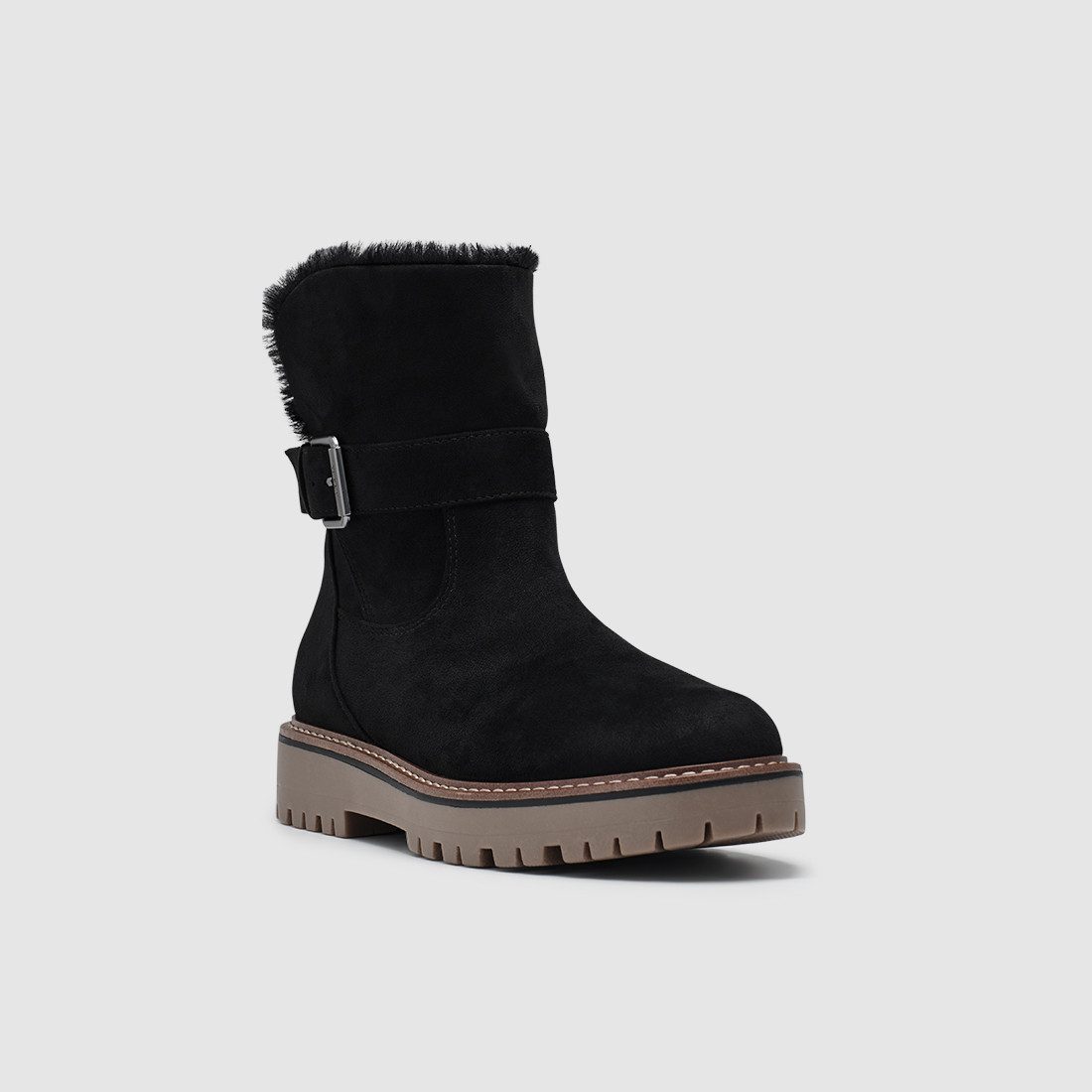 Esprit SAN REMO Winterboots Stiefelette, Boots mit Warmfutter und Zierschnalle am Schaft