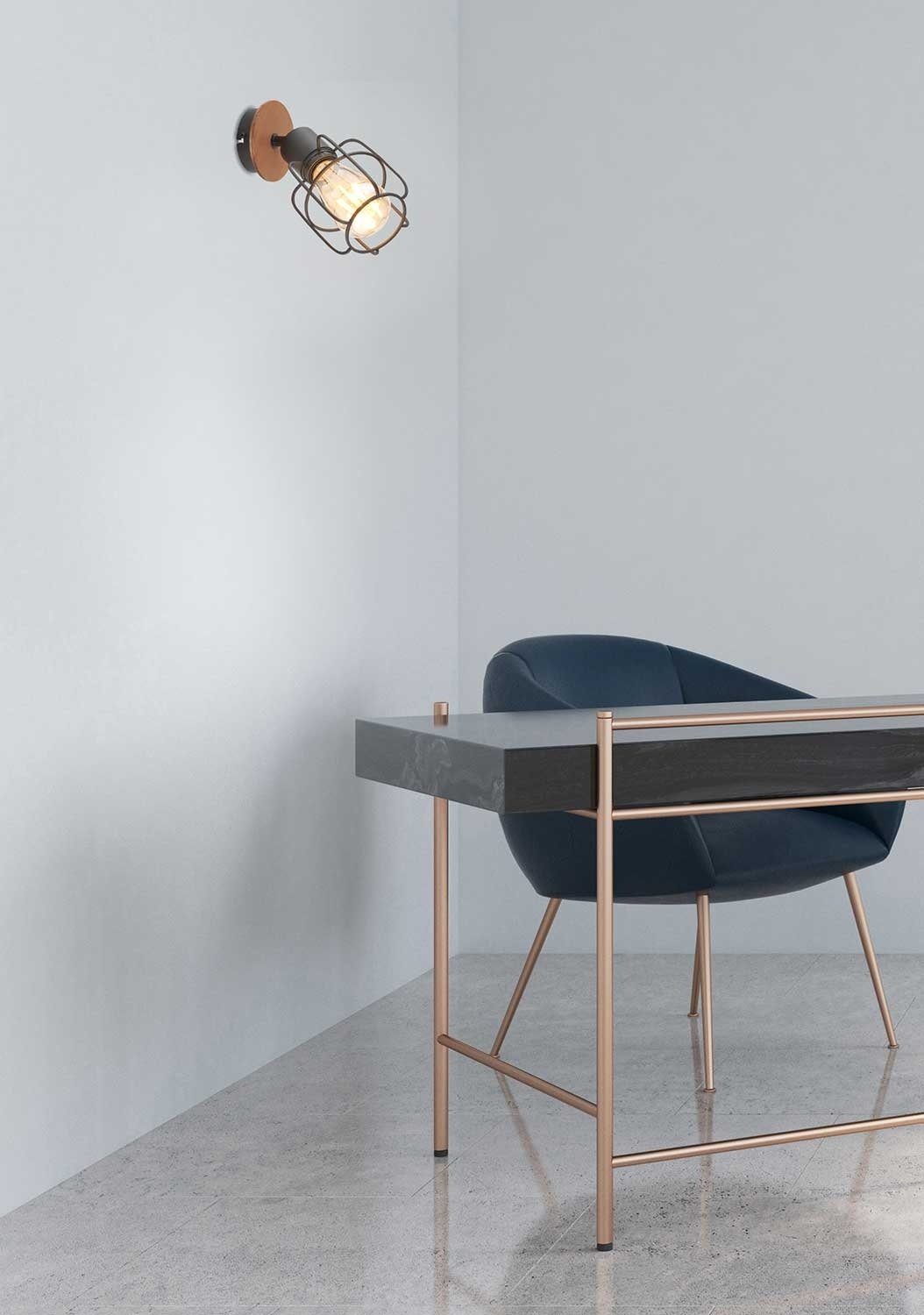 GLOBO LIGHTING Wandleuchte WILLA, Schwarz, Metall, günstig online kaufen