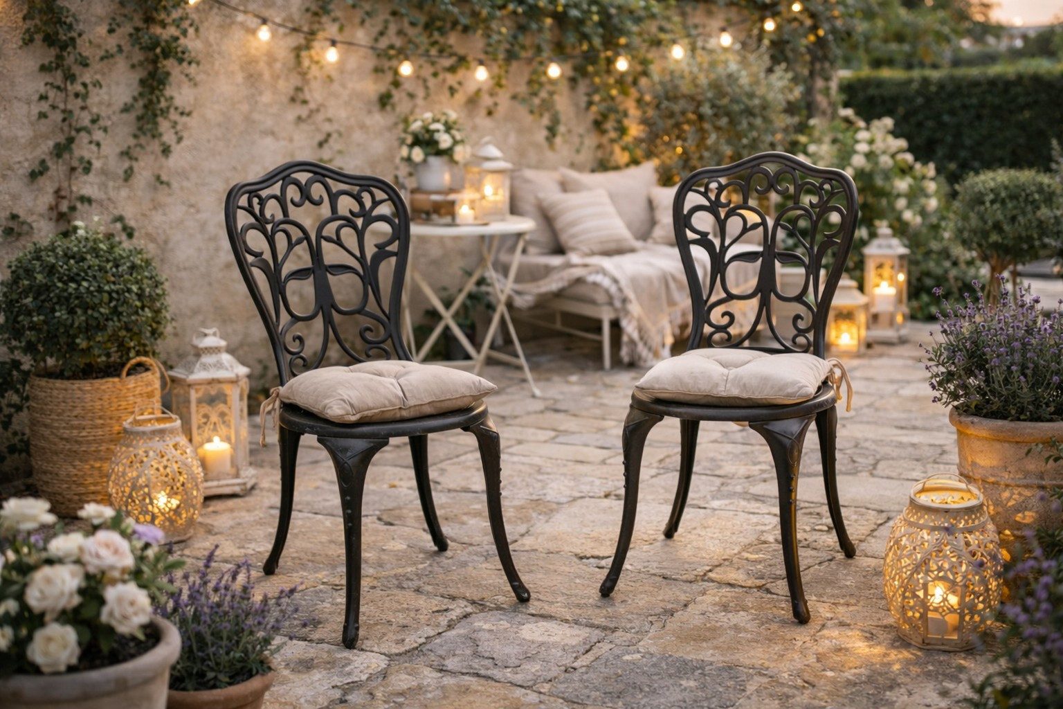 moebel-direkt-online Gartenstuhl 2er-Set Gartenstühle aus hochwerigen Aluminium, dunkelbraun