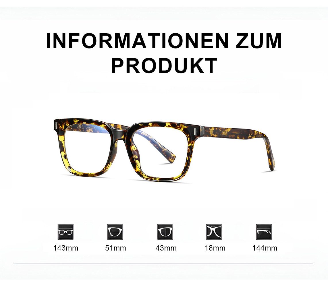 PACIEA Brille Damen Herren Ohne Sehstärke Blaulichtfilter Hochwertiges Material