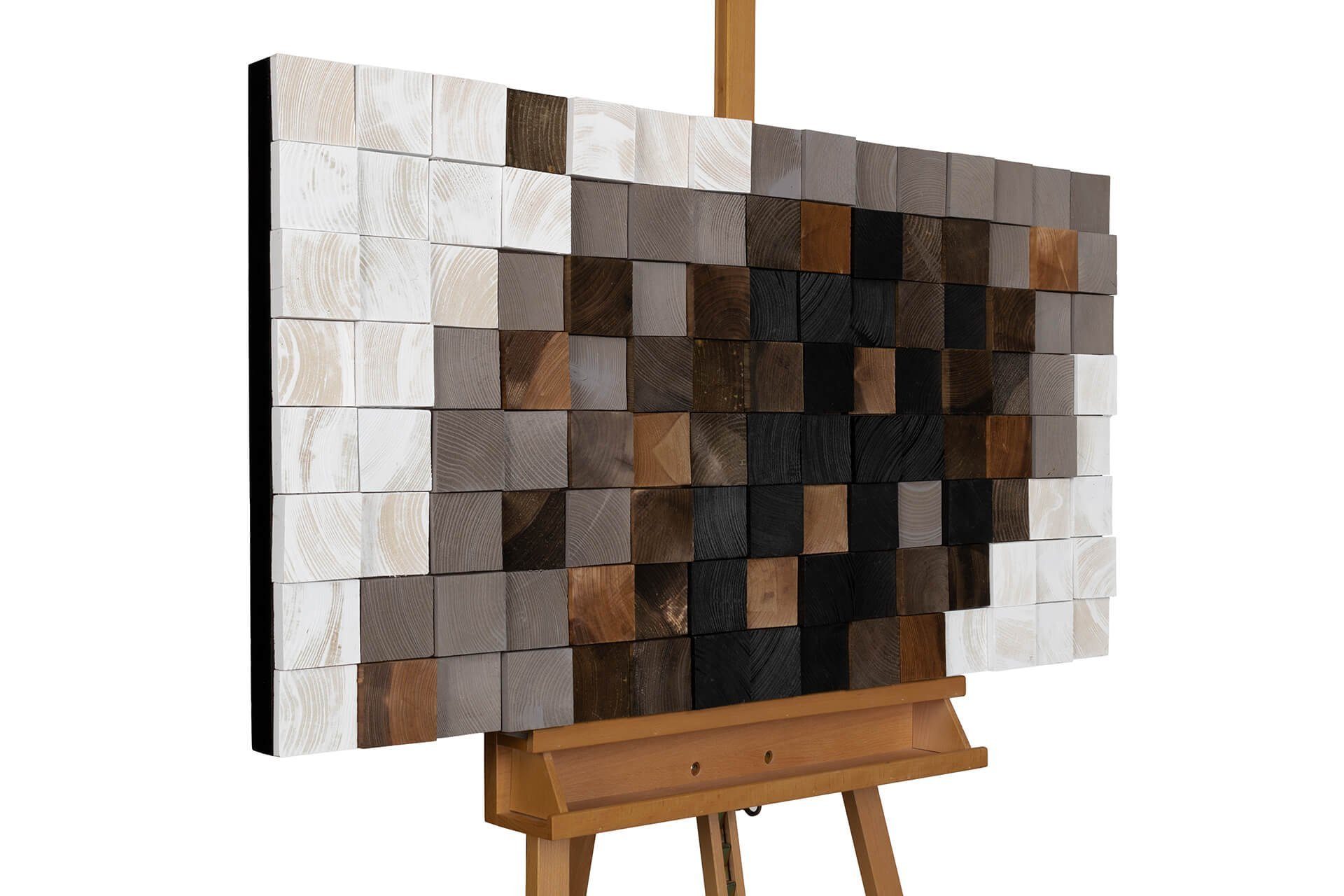 KUNSTLOFT Holzbild Colours of Elegance 102x55 cm, handgefertiges Wandbild  aus Holz | Bilder