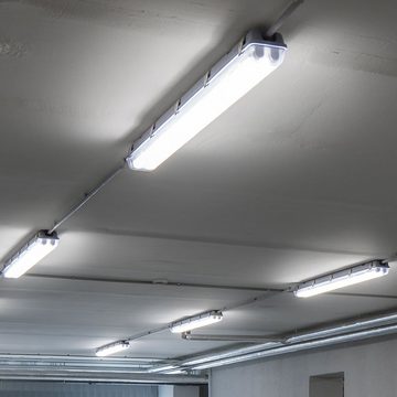 etc-shop Deckenleuchte, LED-Leuchtmittel fest verbaut, Kaltweiß, Tageslichtweiß, 3x LED Wannen Lampen Tages Licht Lager Hallen