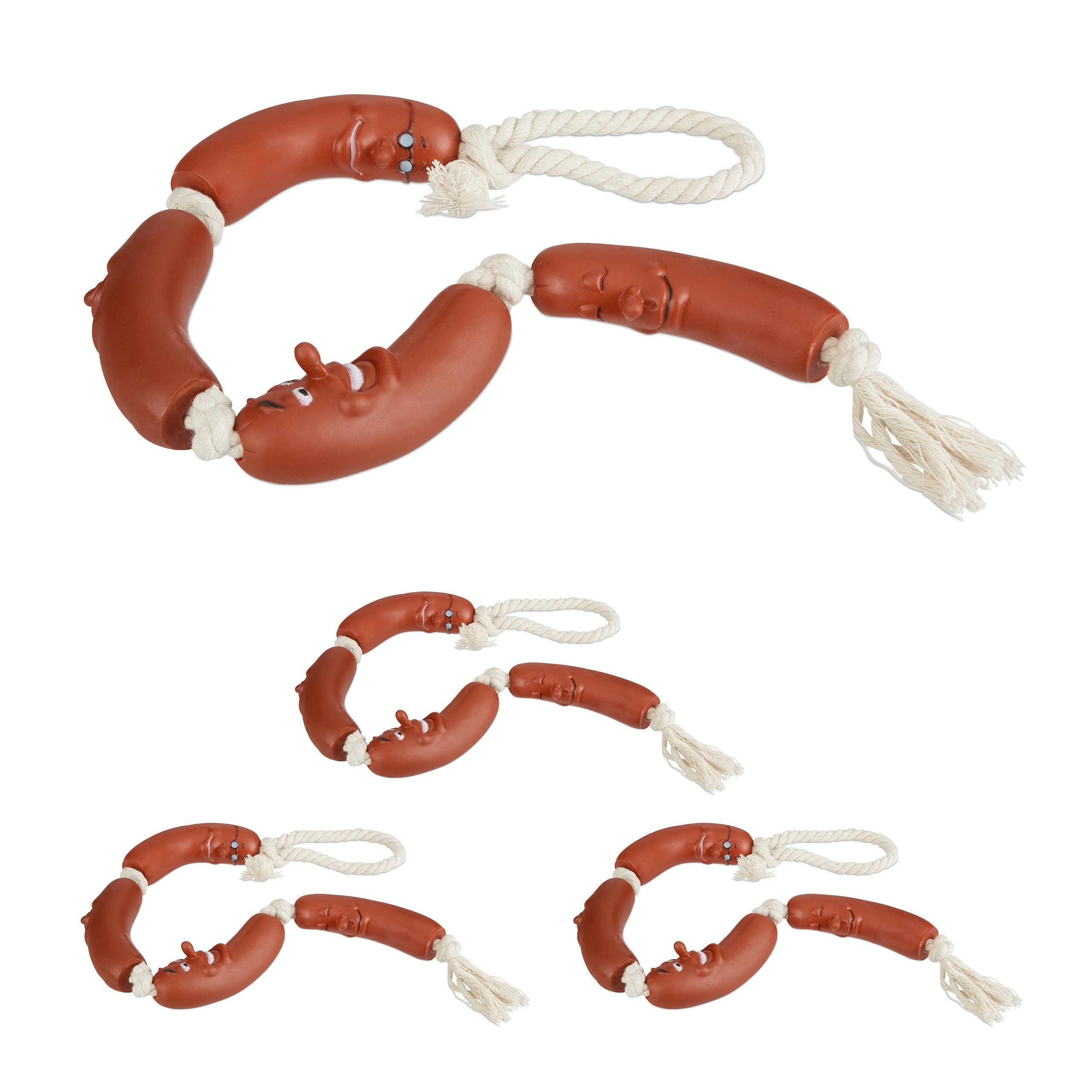 Outdoor-Spielzeug 4 x Hundespielzeug Wurst