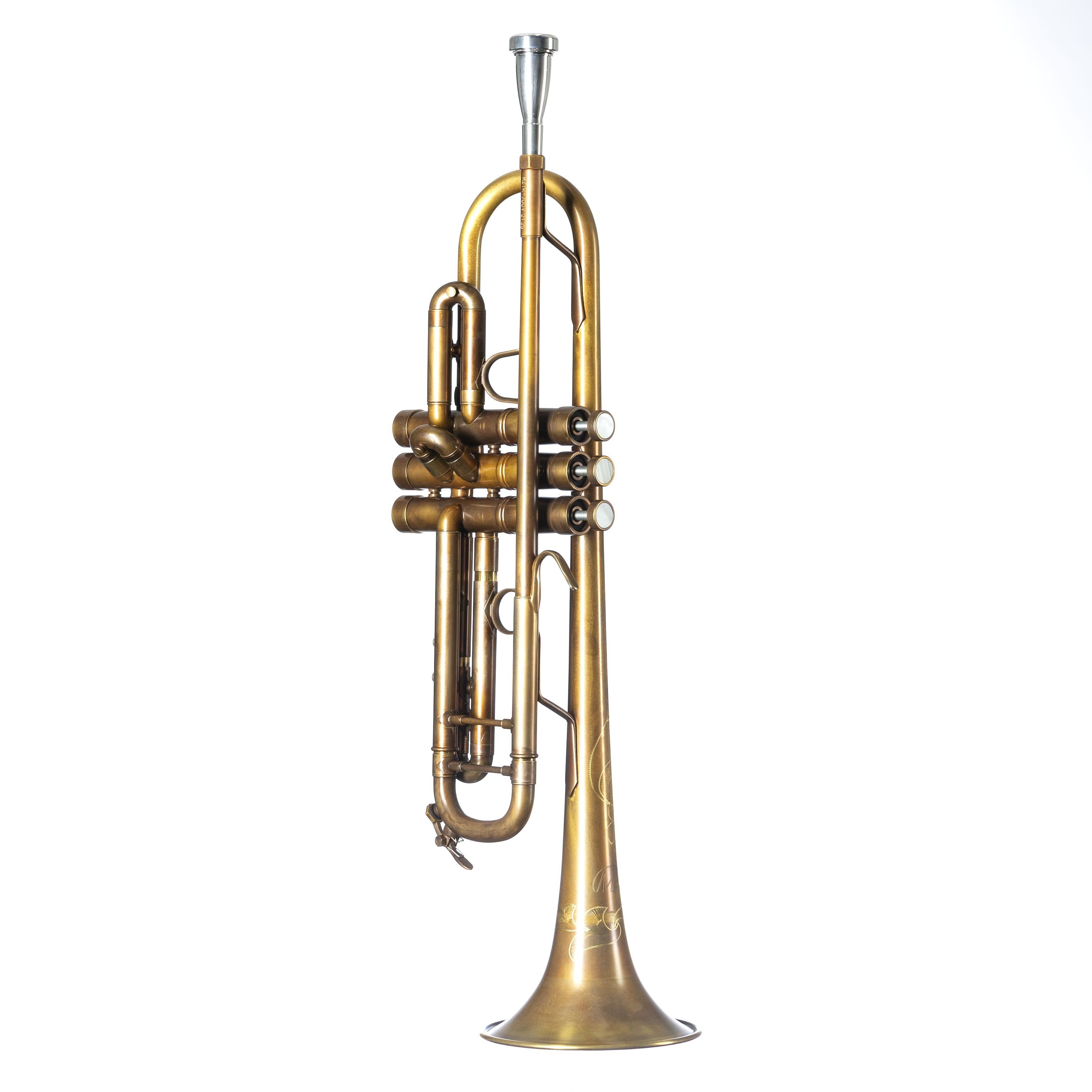 Monzani Trompete, MZTR-700V Bb-Trompete Unlackiert Messing Schallbecher Monel Ventile inklusive Mundstück und Koffer, Trompeten, Bb-Trompeten, MZTR-700V, Bb-Trompete, Messing Schallbecher