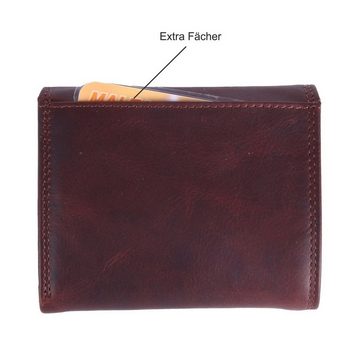 SHG Geldbörse ☼ Damen Leder Börse Portemonnaie Frauen Geldbeutel Brieftasche, Münzfach, Druckknopfverschluss, Kreditkartenfächer, RFID Schutz