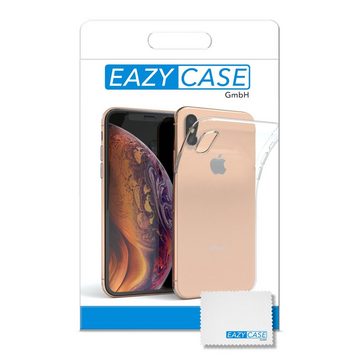 EAZY CASE Handyhülle Slimcover Clear für Apple iPhone XS MAX 6,5 Zoll, durchsichtige Hülle Ultra Dünn Silikon Backcover TPU Telefonhülle Klar
