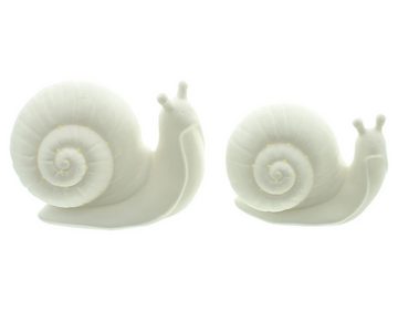 Home-trends24.de LED-Dekofigur LED Schnecke Weiß Figur Deko Figuren Objekt Skulptur 2er Set (2 St)