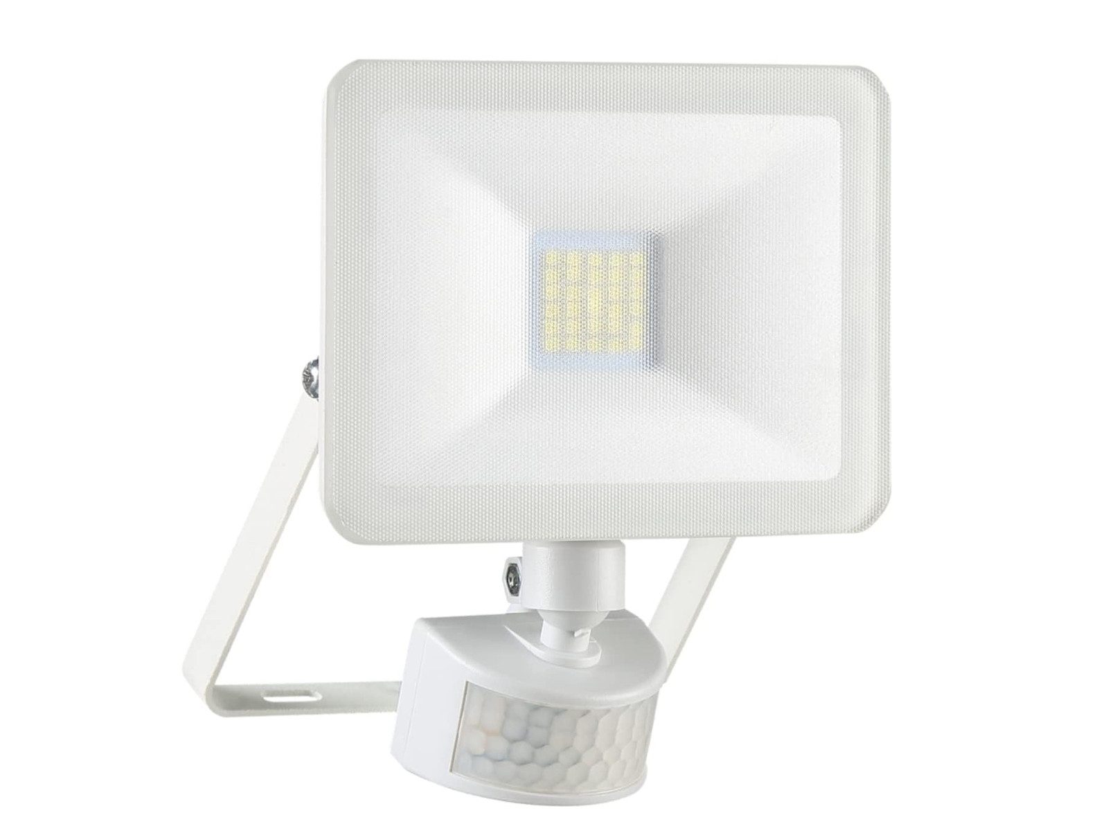 Elro LED Flutlichtstrahler, Bewegungsmelder, LED fest integriert, Tageslichtweiß, Außenleuchten Wand-Strahler mit Bewegungsmelder, Scheinwerfer Weiß