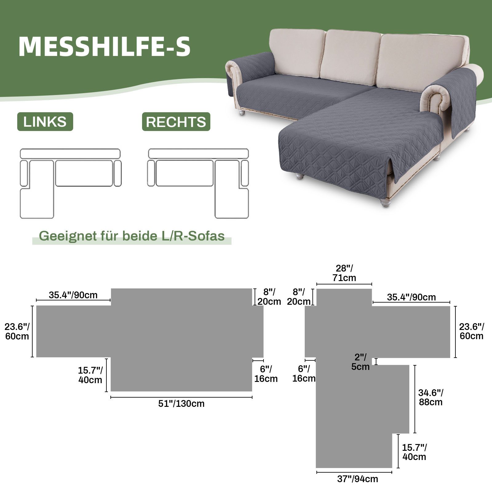 BTTO Sofahusse Sofa Schutz Abdeckung,L-Form wasserdichte Sofaschoner,Schonb günstig online kaufen
