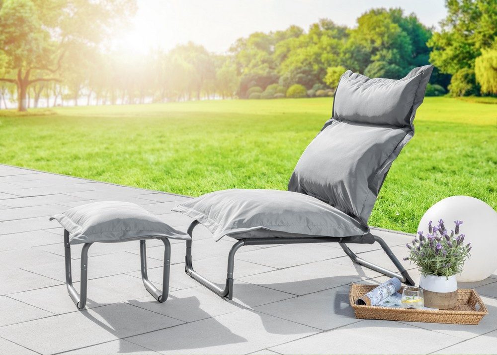 CHILLROI Sitzbank Stuhl inkl. Hocker Sonnenliege günstig online kaufen