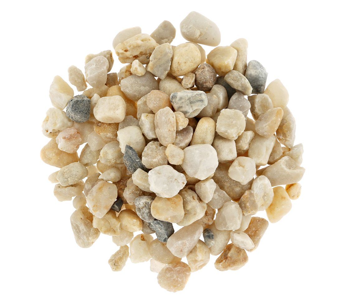 Dehner Aquarienkies Aqua Kies, 3 x 5 kg (15 kg), weiß
