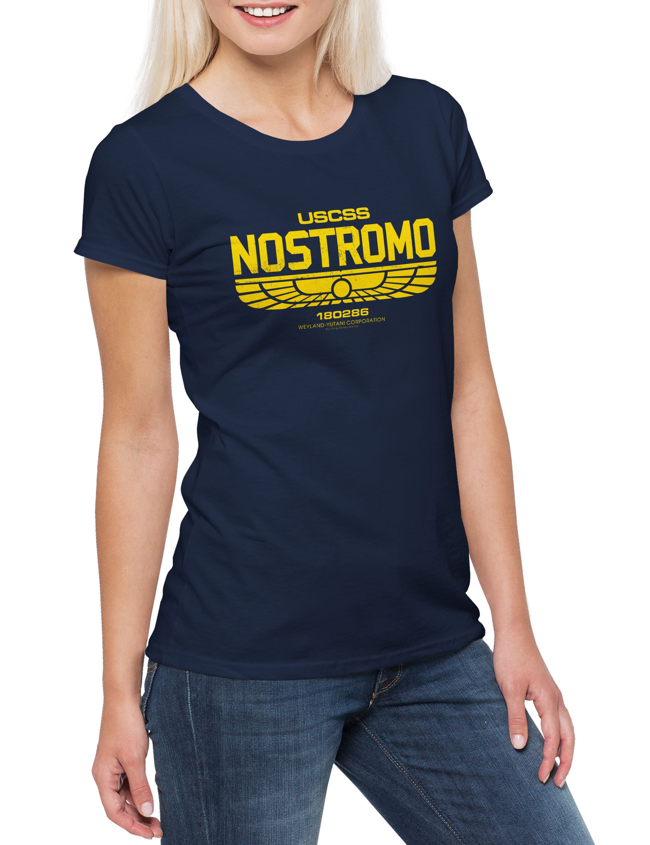 Print-Shirt USCSS Nostromo 4 Damen T-Shirt Alien Prometheus Nostromo Weyland