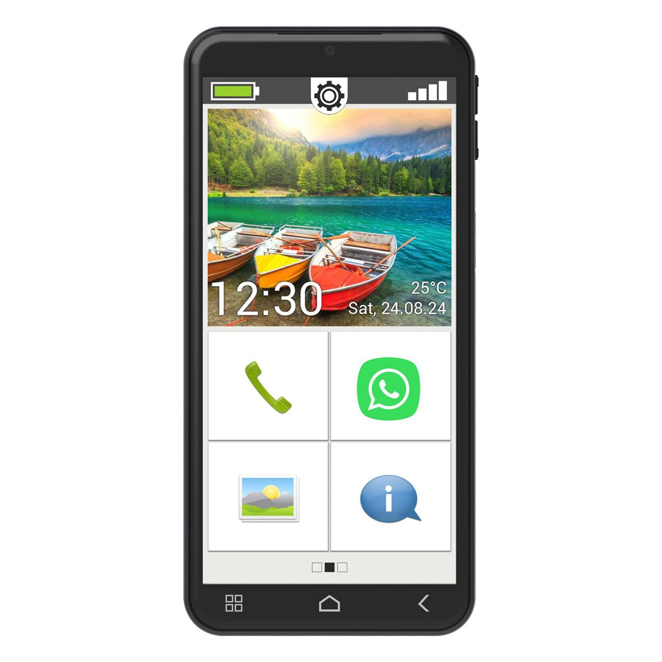 Emporia SMART.6lite Seniorenhandy (128 GB Speicherplatz, 5,54 Zoll Touchdisplay, Android 13, Akkukapazität 4.900 mAh, WiFi, NFC)