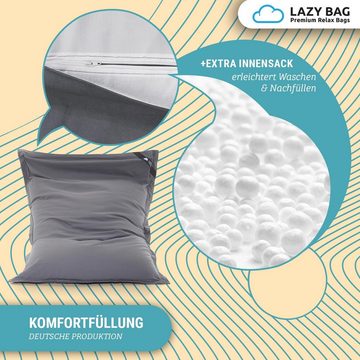 LazyBag Sitzsack Indoor XXL Riesensitzsack (Sitzkissen Bean-Bag, Baumwolle Bezug), 180 x 140 cm