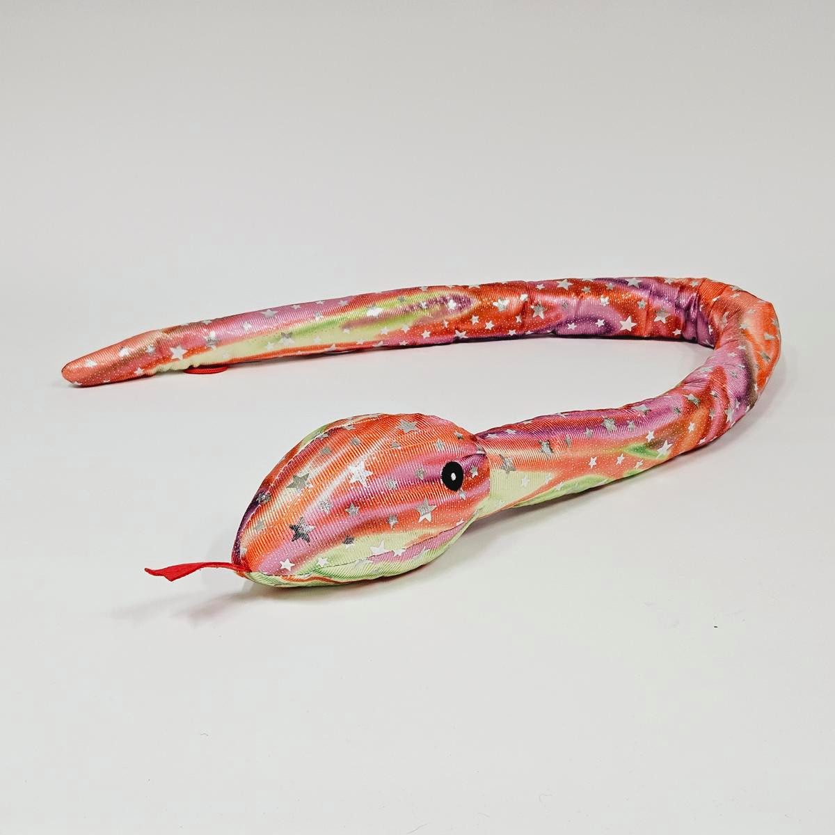 soma Kuscheltier Plüschtier Plüschschlange XXL 100cm pink grün Sterne Plüsc günstig online kaufen