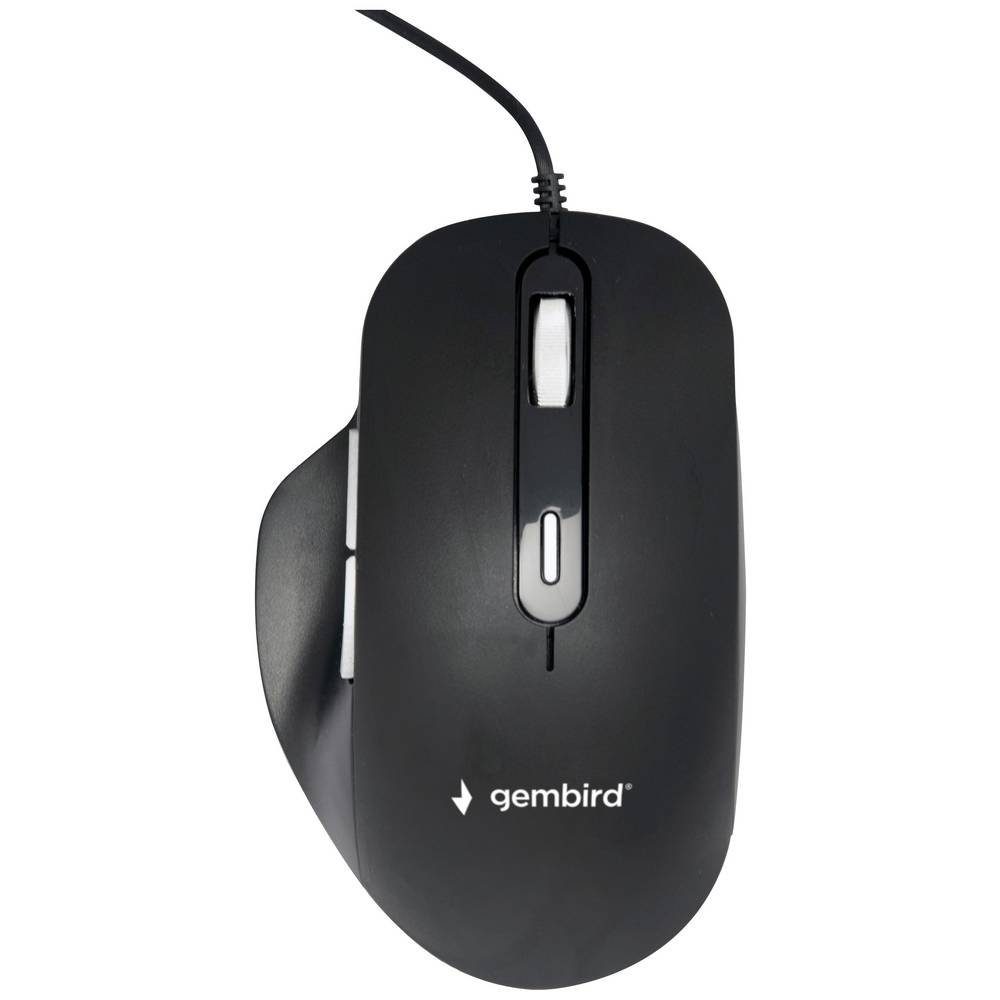 Gembird Optische LED-Maus, USB MUS-6B-02 Mäuse (Beleuchtet, Geräuscharme Tasten)