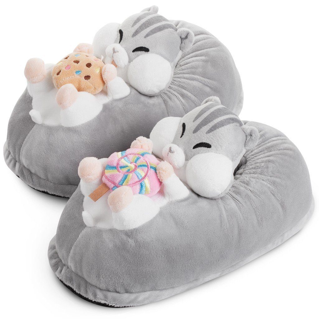 Corimori Tier Pantoffeln für Kinder Einheitsgröße 25-33,5 Plüsch Hausschuhe (Packung, Geschenk) EU Einheitsgröße 25-33,5 Holly der Hamster für Kinder, Jungen, Mädchen