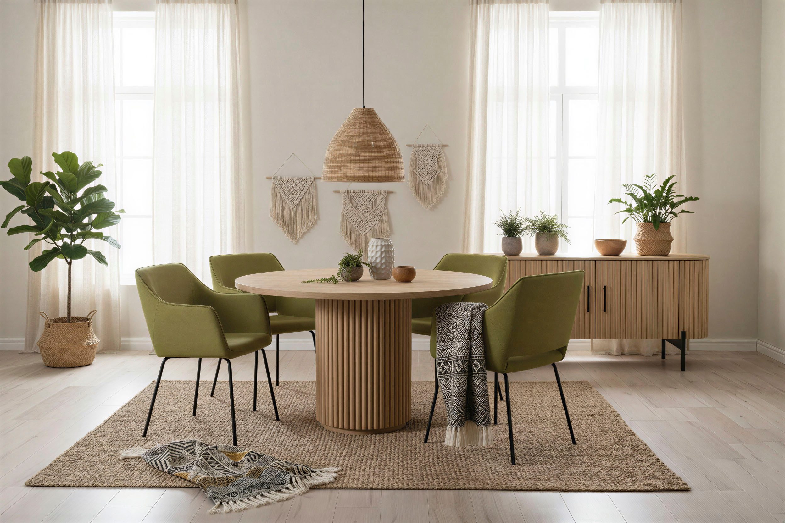 SIT TV-Board (1 St), Lamellen-Design im Retro Stil