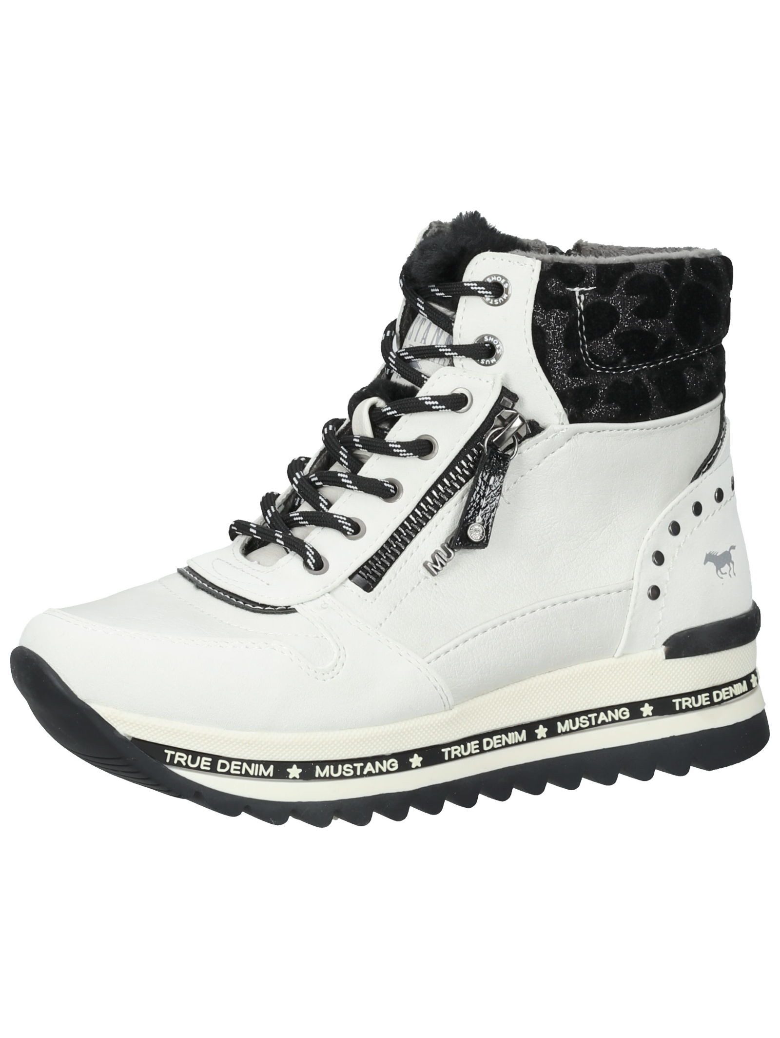 Stiefelette Lederimitat Schnürstiefelette