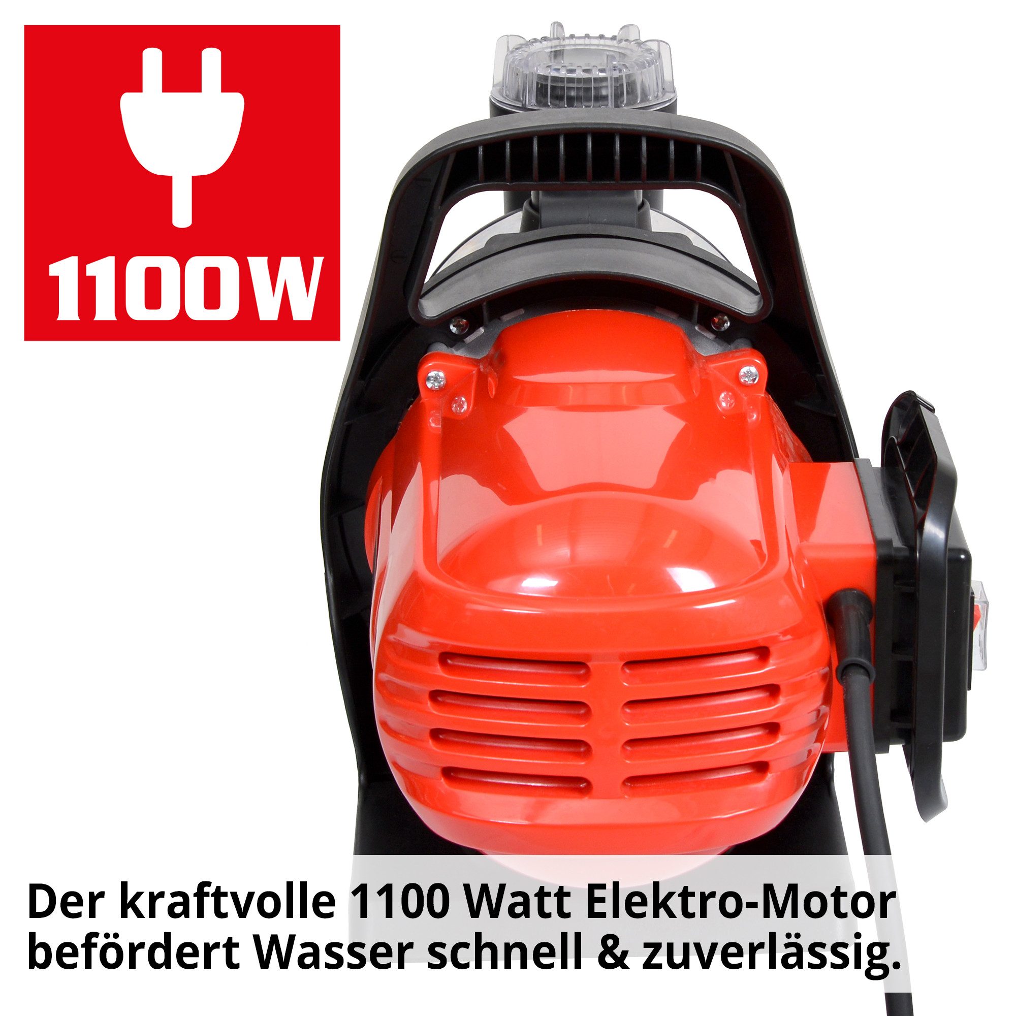 Hecht Gartenpumpe 3131 Kreiselpumpe 1100 W 4600 l/h Wasserpumpe Zisterne (1-tlg), Messinggewinde selbstansaugend Brunnenpumpe Regenwasser 4,5 bar