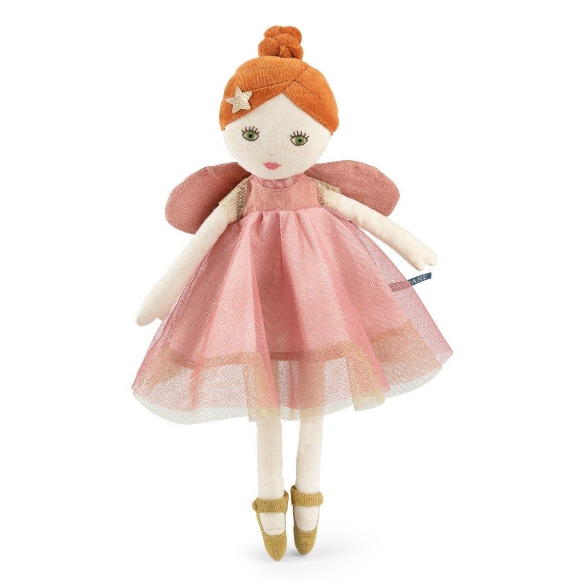 Moulin Roty Babypuppe Fee Viviane rosa Feenpuppe aus Fee zum Spielen und Kuscheln (1-tlg), Feenpuppe
