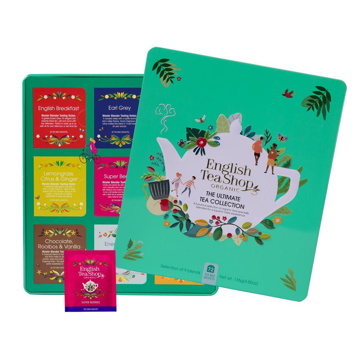 English Tea Shop Teebox ETS Tee Mix Geschenkset 72 Stk. edle Metalldose Ultimate Collection