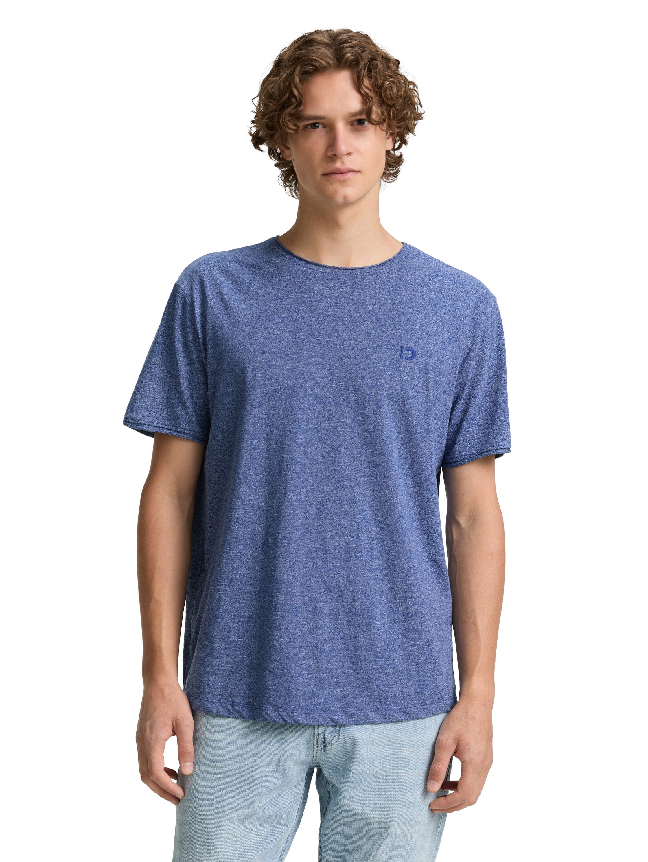 TOM TAILOR Denim T-Shirt in Melange-Optik günstig online kaufen