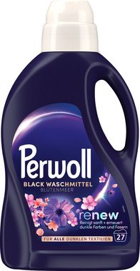 Perwoll Black Blütenmeer & Sport (2x 1,35l) Feinwaschmittel (Spar-Set, [2-St. erneuert dunkle Farben und Fasern & Hygiene Waschmittel entfernt schlechte Gerüche)