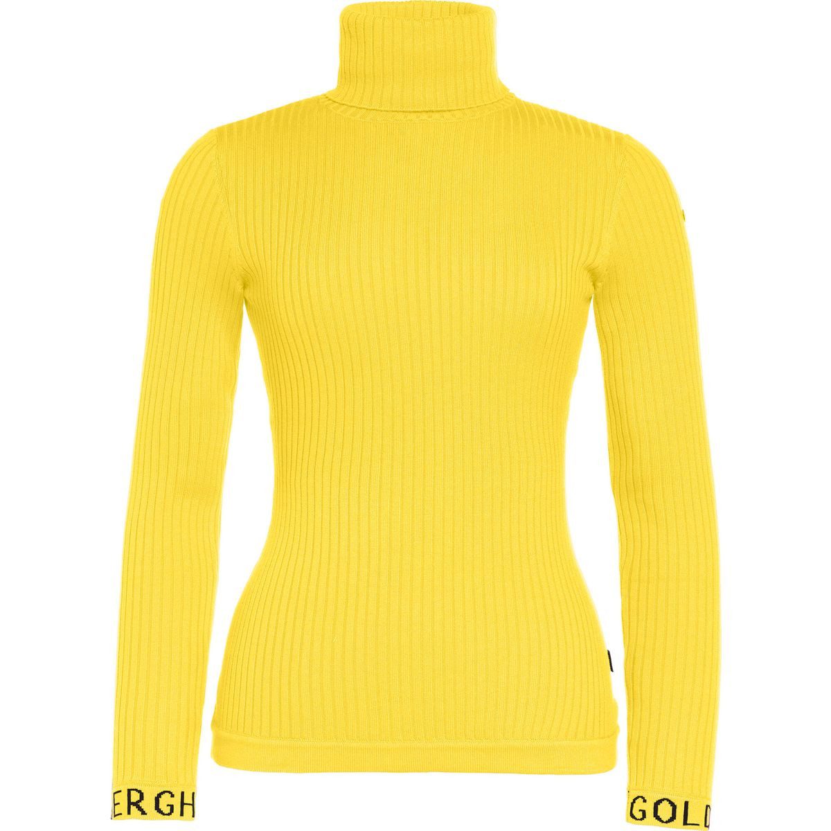 Goldbergh Fleecepullover Mira Long Sleeve Knit Sweater Eleganter Pullover aus Rippenstrick mit kontrastierenden Details und