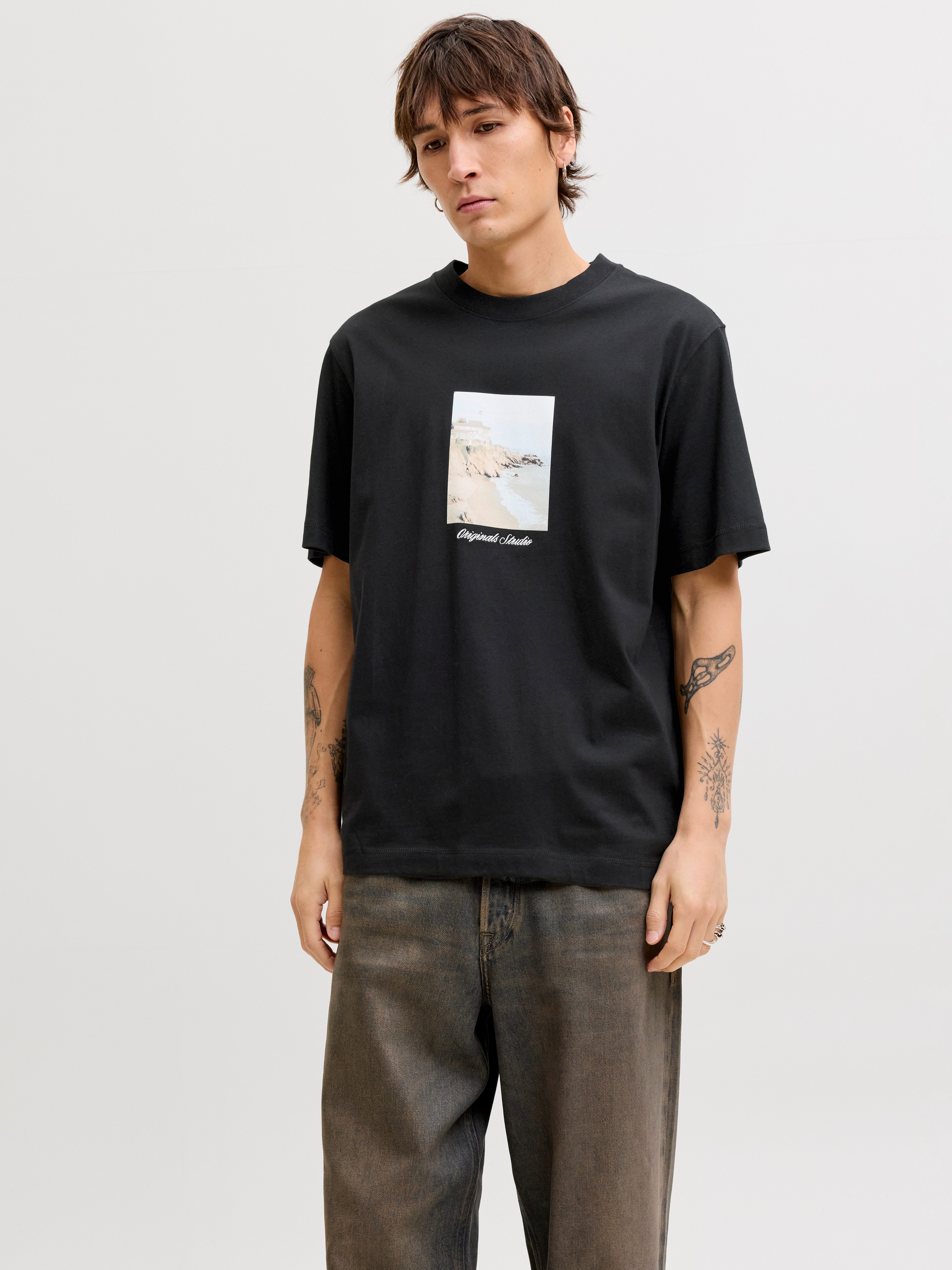 Jack & Jones T-Shirt JORNORREBRO PHOTO TEE SS CREW NECK Baumwolle, relaxed fit