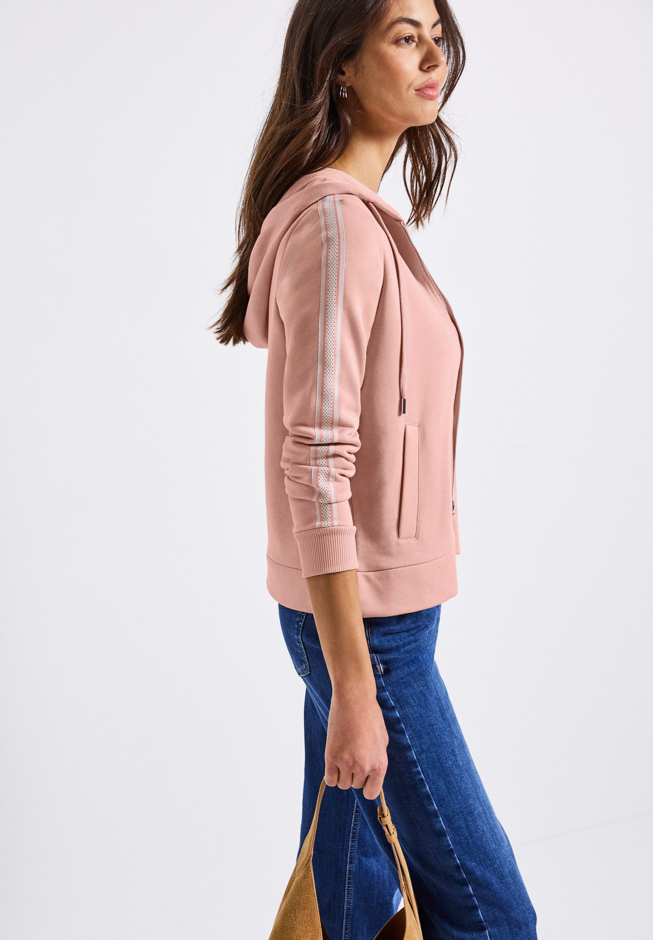 STREET ONE Kapuzensweatshirt mit Gallon Streifen günstig online kaufen