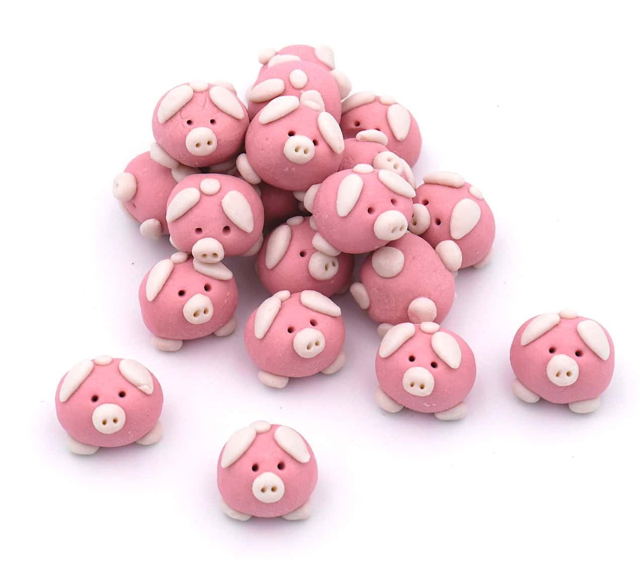 ROMBOL Denkspiele Spiel ERSATZFIGUREN - Ferkelspiel Schweinchen, Würfelspiel, Holzspiel