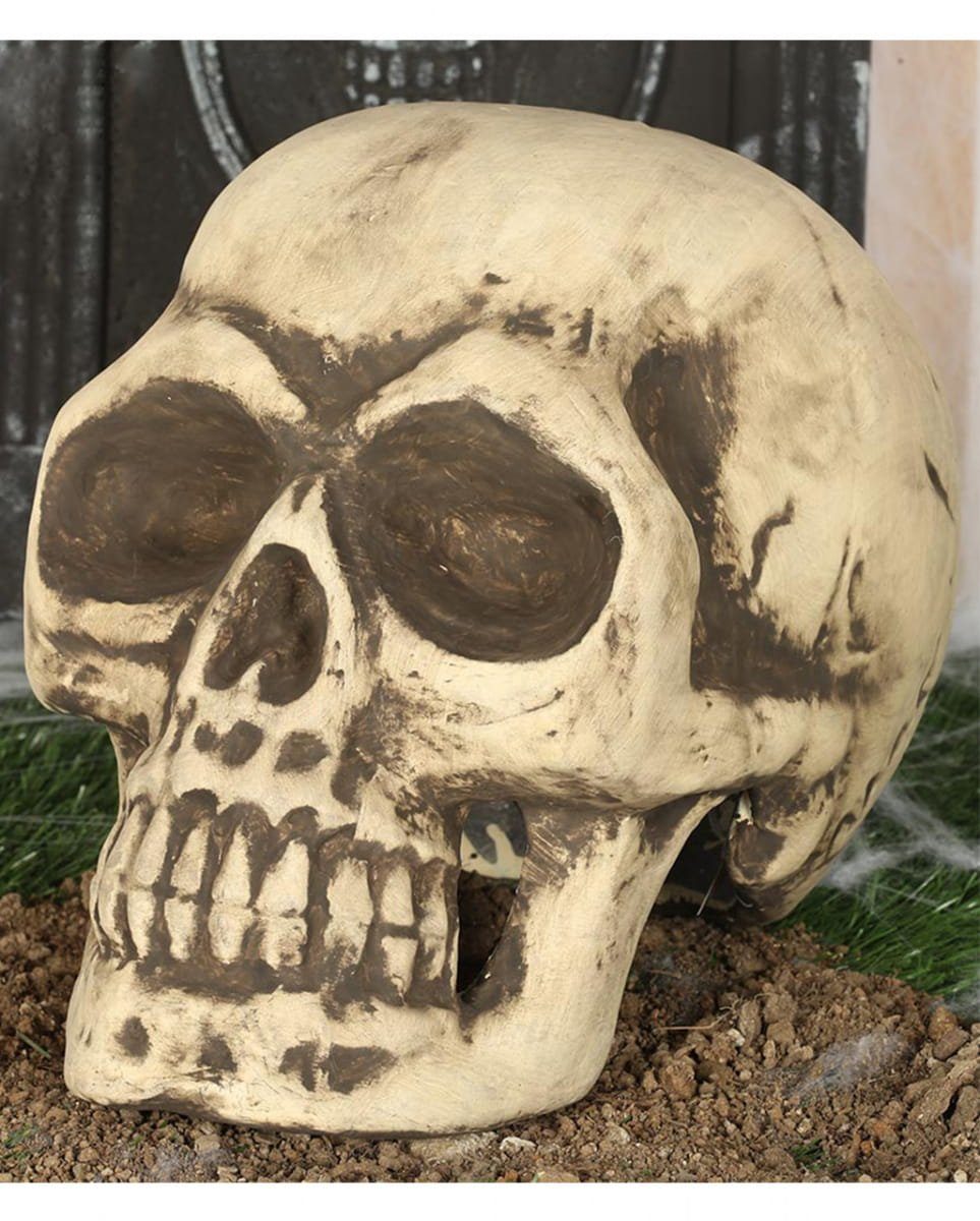 Horror-Shop Dekofigur Totenkopf für Halloween 32cm