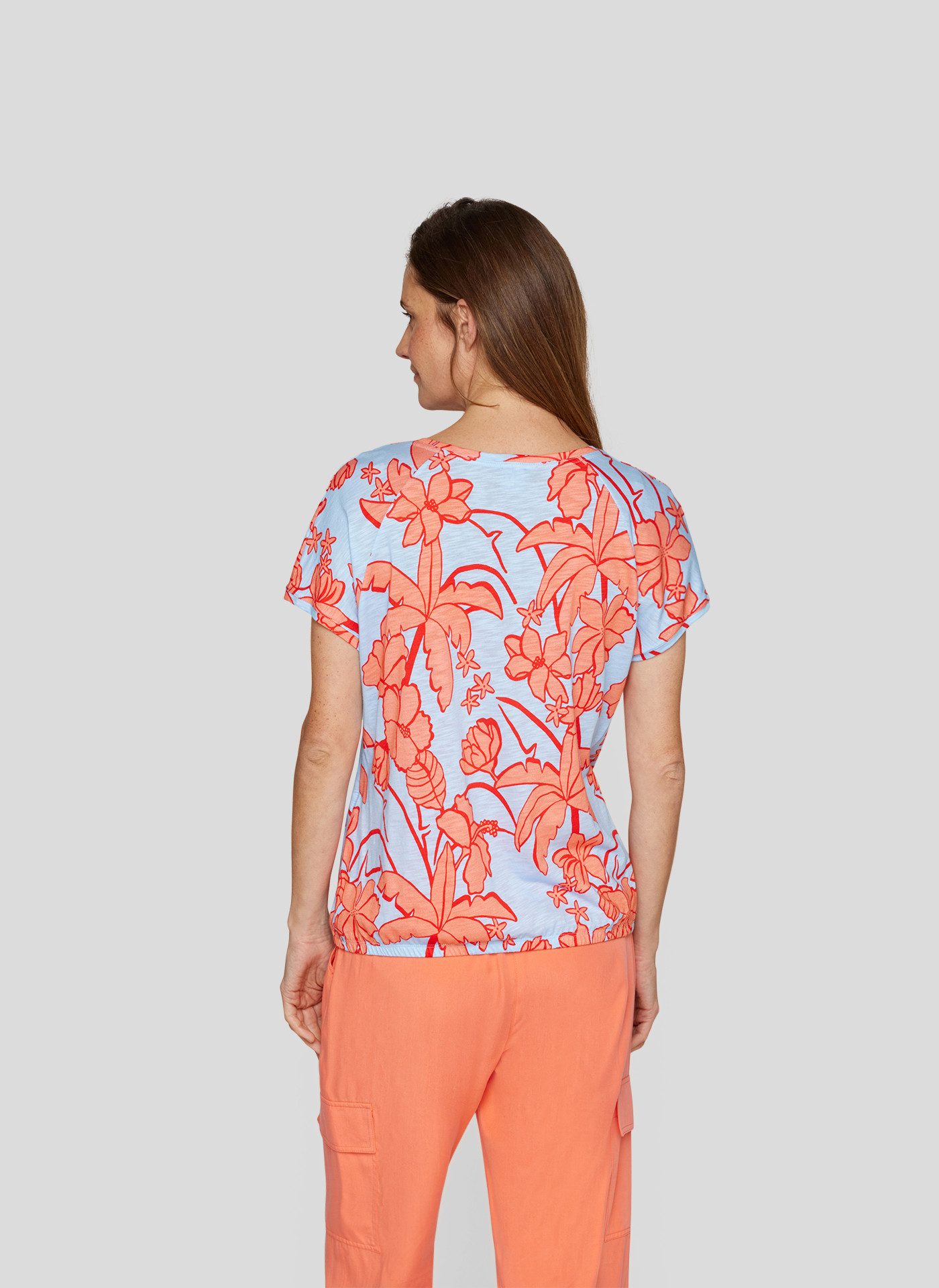 Rabe Kurzarmshirt mit floralem Muster mit günstig online kaufen