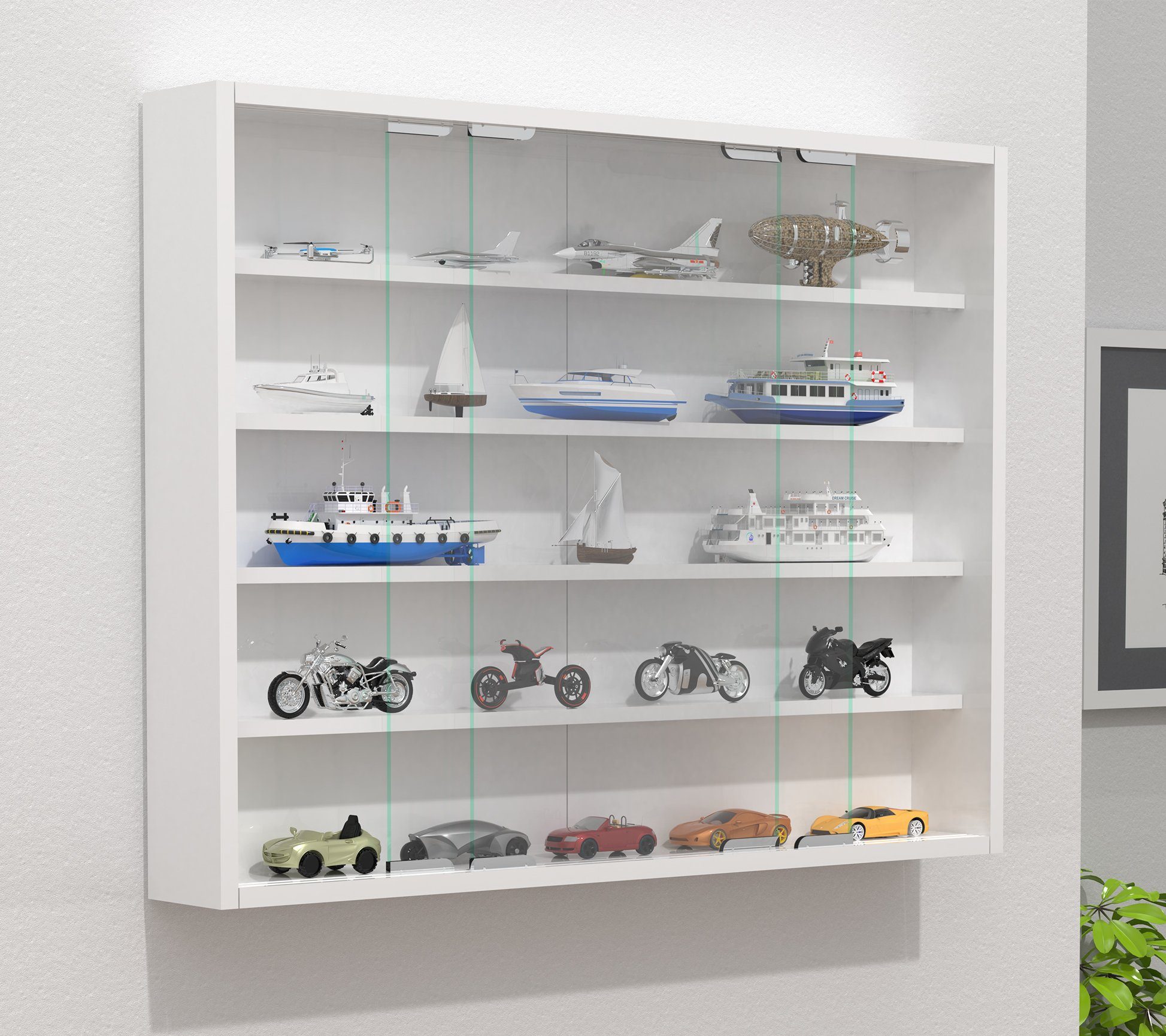 VCM Hängevitrine Hängevitrine Wandvitrine Sammel Deko Agisa L