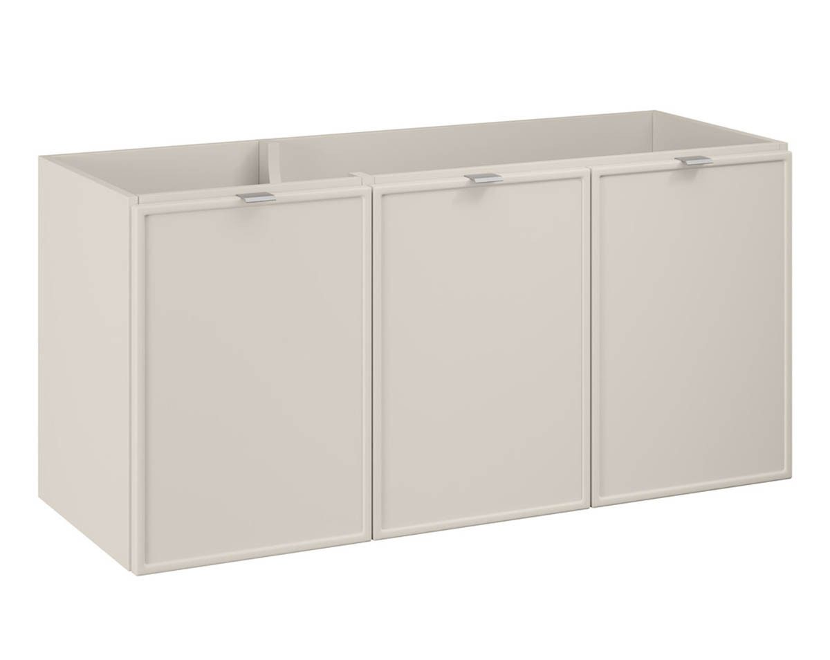 einfachgutemoebel Waschtisch-Set Waschplatz140cm mit Aufsatzbecken weiß & Regal, kaschmir-oak, BELEZA, (Badmöbel Set, 1-St., Waschtisch Unterschrank)