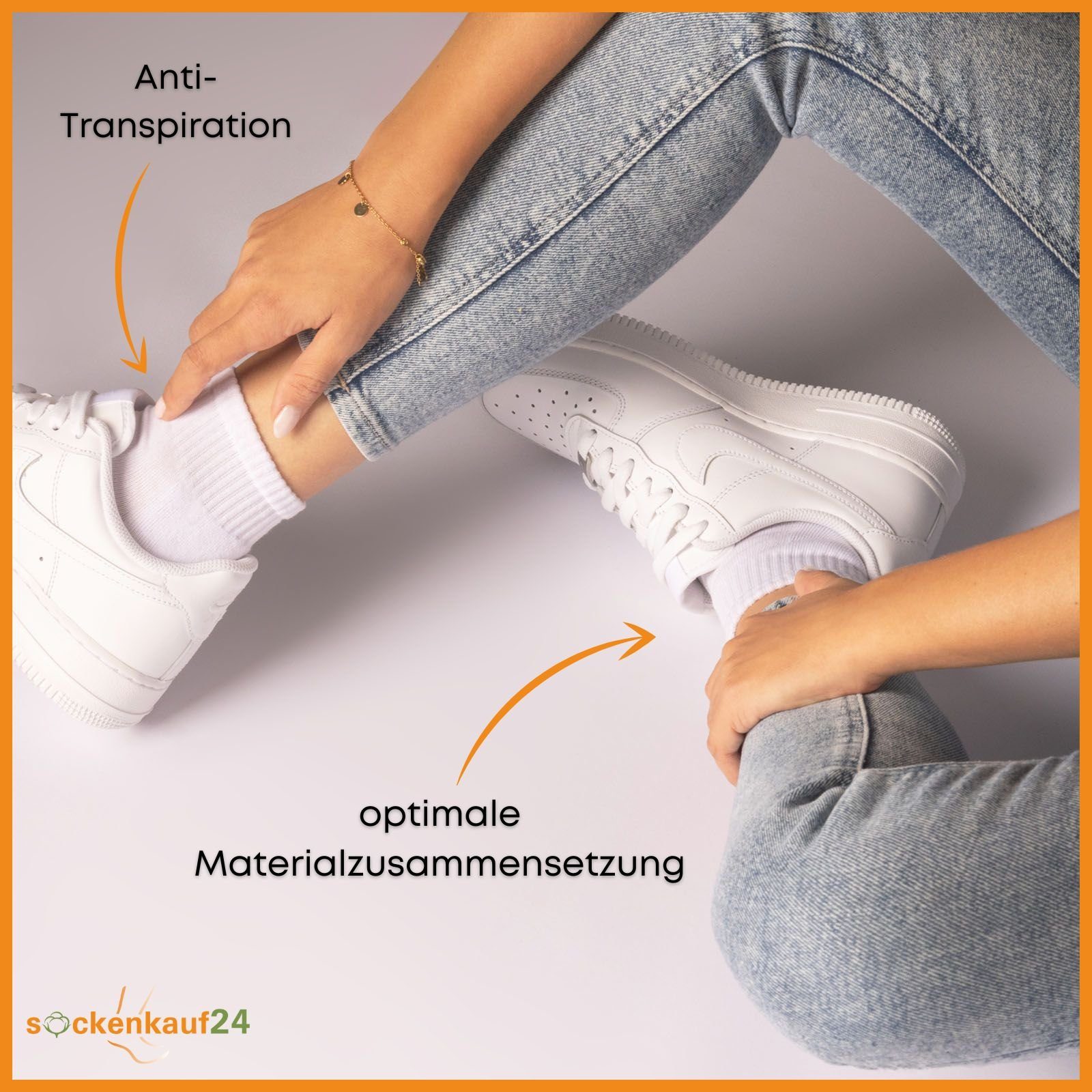 sockenkauf24 Sneakersocken 10 Paar SPORT Sneaker Socken Herren & Damen (Grau, 39-42) Sportsocken Frotteesohle Baumwolle - 16200 WP