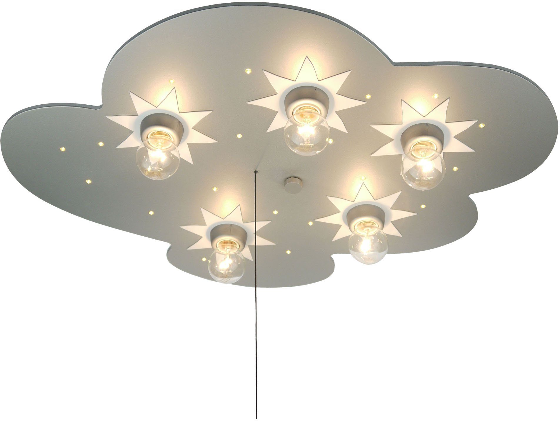 niermann Deckenleuchte Wolke titan, ohne Leuchtmittel, Deckenleuchte Wolke, titan mit Sternen
