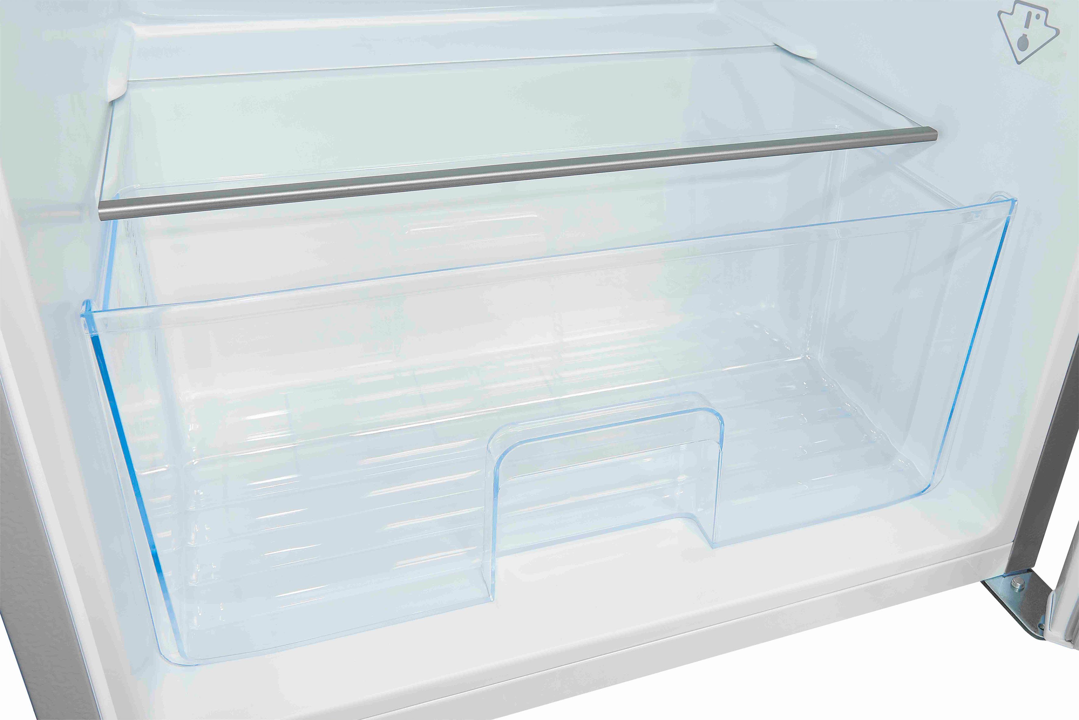 exquisit Kühlschrank KS16-4-H-010D inoxlook, 85 hoch, edelstahl cm breit 56 cm