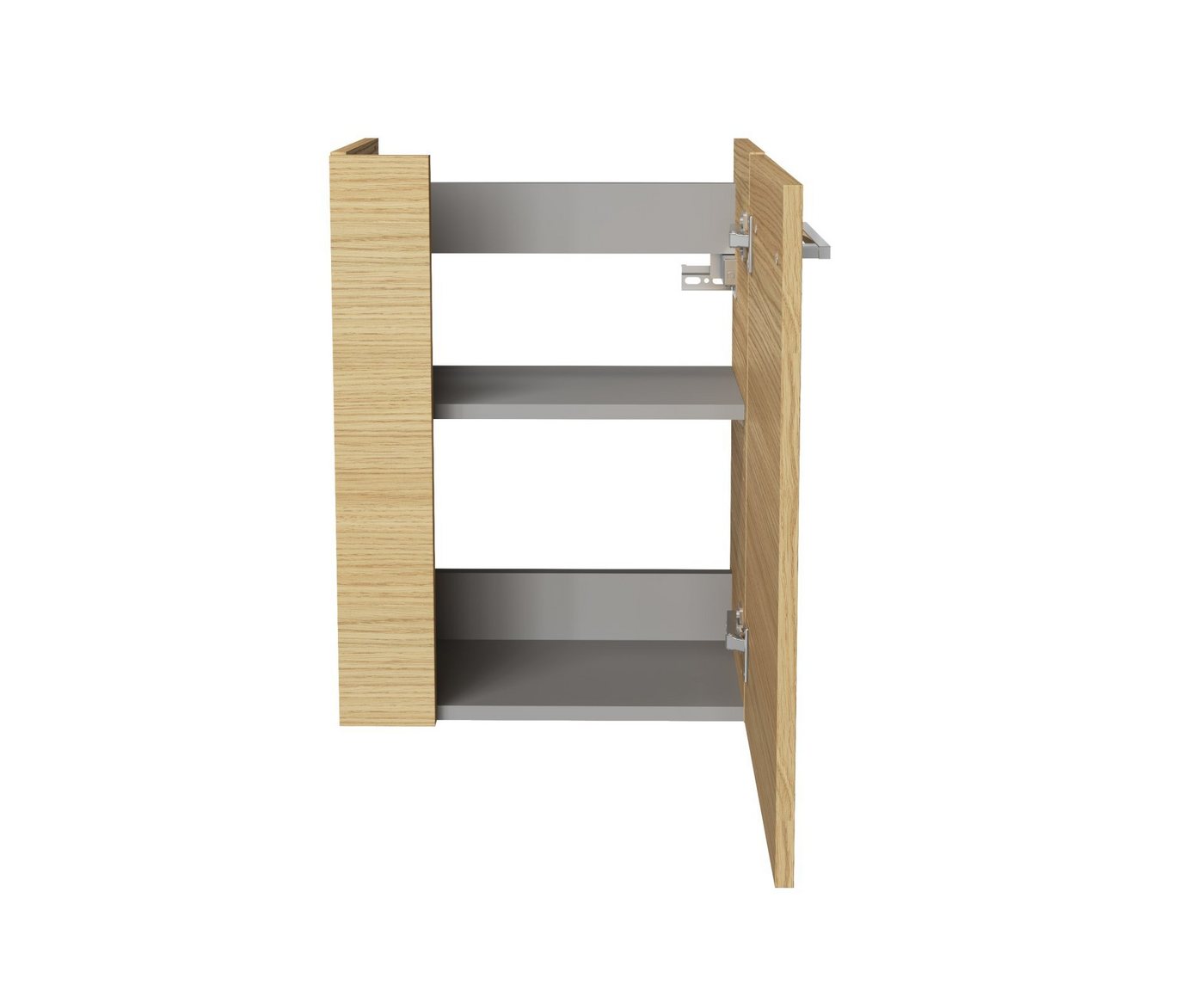 Thumbnail - FACKELMANN Waschbecken SBC B. STYLE Gäste WC Set 2-teilig 45cm, Becken mit Unterschrank Braun