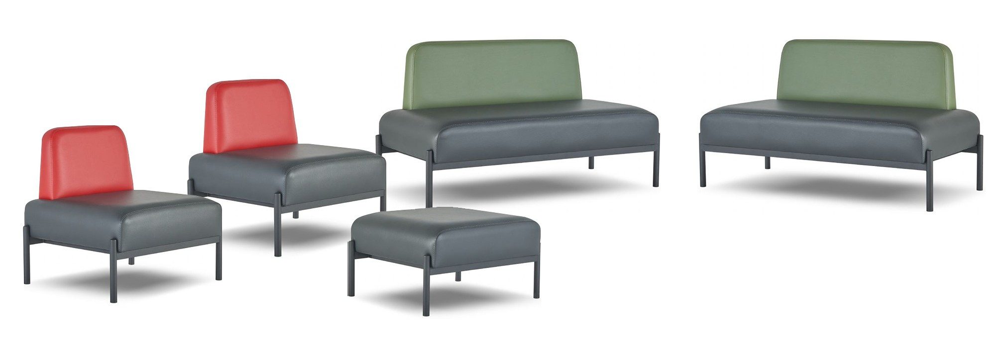 Xlmoebel Sofa Empfangsbank Lounge für Wartebereich in Praxis und Empfang, 5 Teile, Made in Europa