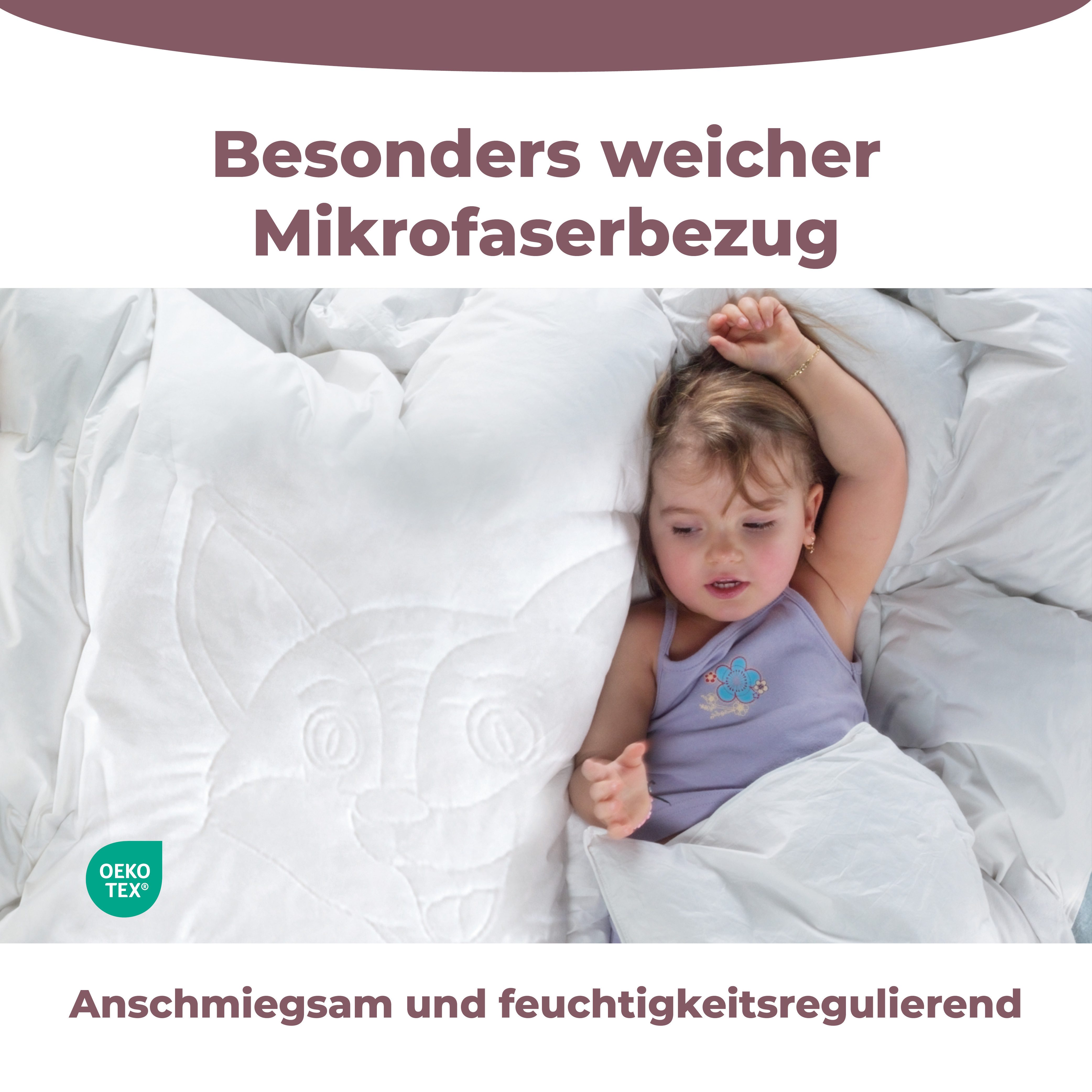 EVAN BROWNS Bettdecke + Kopfkissen 4 Jahreszeiten, 135x200 cm Bettdecke mit Kopfkissen bis 90 °C waschbar, Füllung: Polyester, Waschbar bis 95 °C - hygienisch,  – Bild 5 von 5